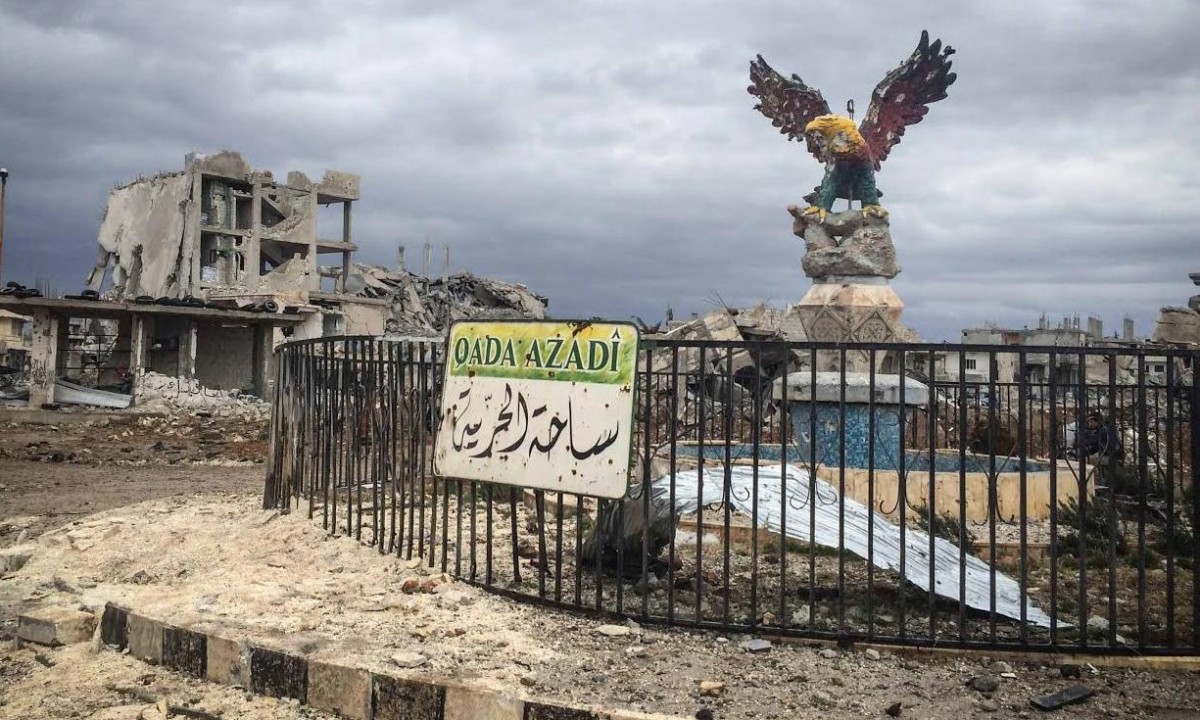 Zrujnowane miasto Kobane
